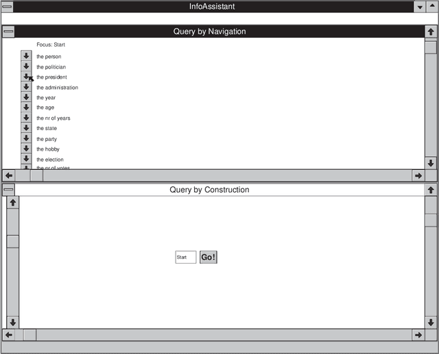 Figure 2 for Interactive Query Formulation using Query By Navigation
