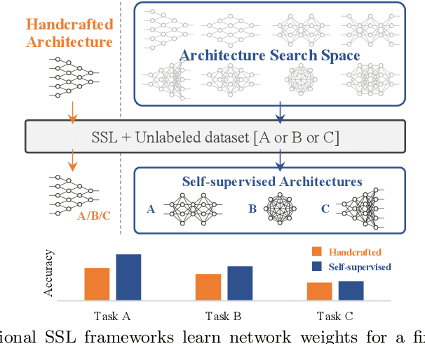 Figure 1 for One Network Doesn't Rule Them All: Moving Beyond Handcrafted Architectures in Self-Supervised Learning