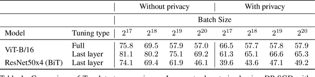 Figure 2 for Large Scale Transfer Learning for Differentially Private Image Classification