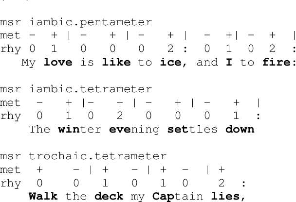 Figure 1 for Metrical Tagging in the Wild: Building and Annotating Poetry Corpora with Rhythmic Features