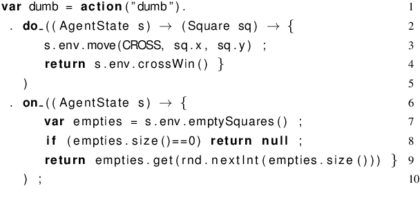 Figure 4 for Aplib: Tactical Programming of Intelligent Agents