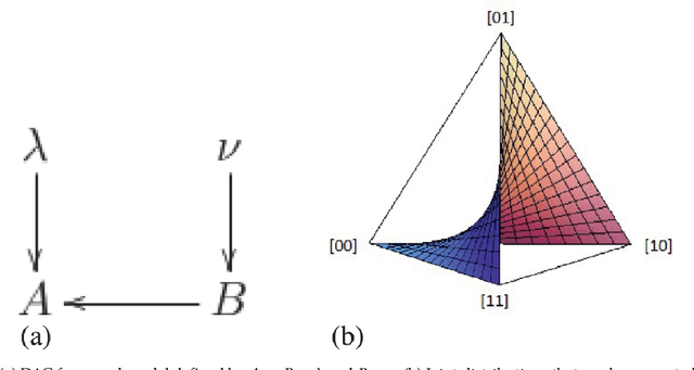 Figure 1 for Causal inference via algebraic geometry: feasibility tests for functional causal structures with two binary observed variables