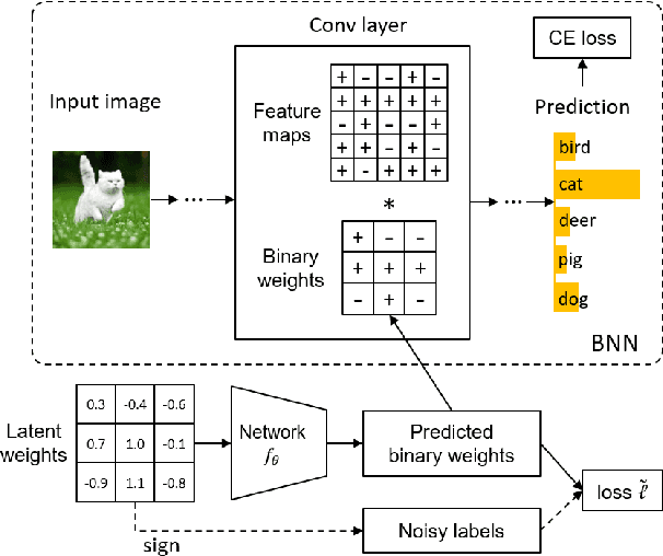 Figure 1 for Training Binary Neural Networks through Learning with Noisy Supervision