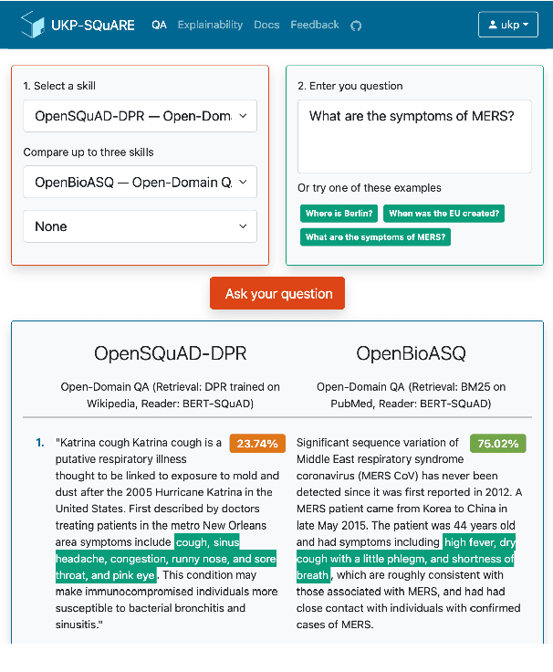 Figure 1 for UKP-SQUARE: An Online Platform for Question Answering Research