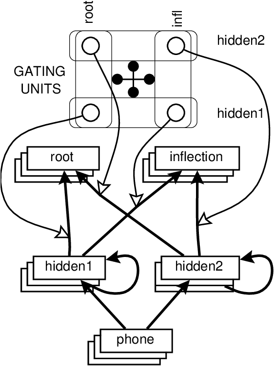Figure 4 for Modularity in a Connectionist Model of Morphology Acquisition