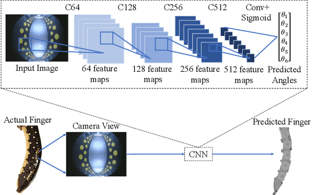 Figure 4 for Exoskeleton-covered soft finger with vision-based proprioception and exteroception