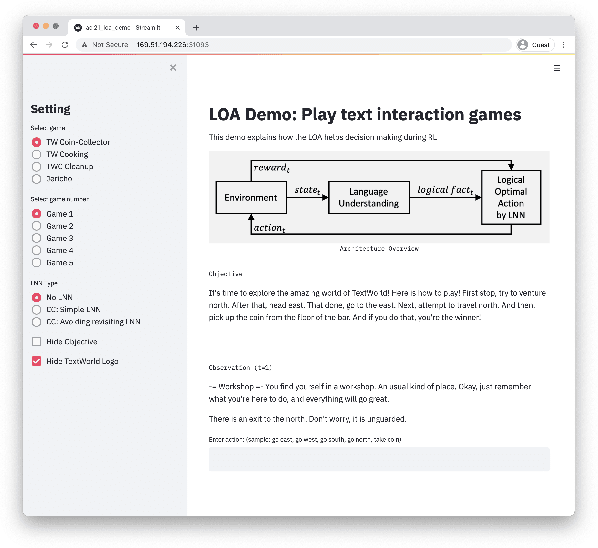 Figure 2 for LOA: Logical Optimal Actions for Text-based Interaction Games