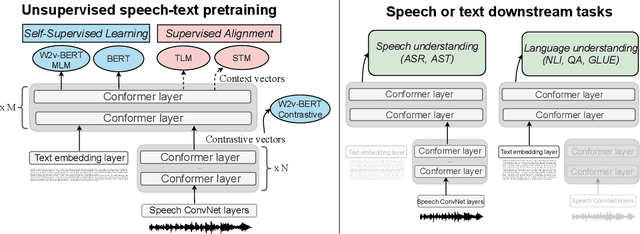 Figure 1 for SLAM: A Unified Encoder for Speech and Language Modeling via Speech-Text Joint Pre-Training