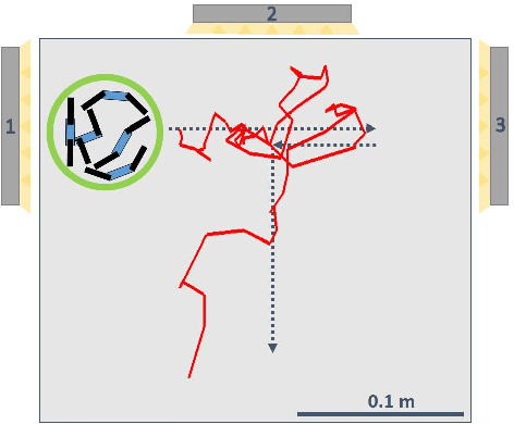 Figure 4 for Locomoting robots composed of immobile robots