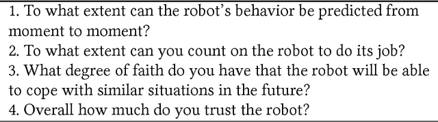 Figure 4 for Trust-Aware Decision Making for Human-Robot Collaboration: Model Learning and Planning