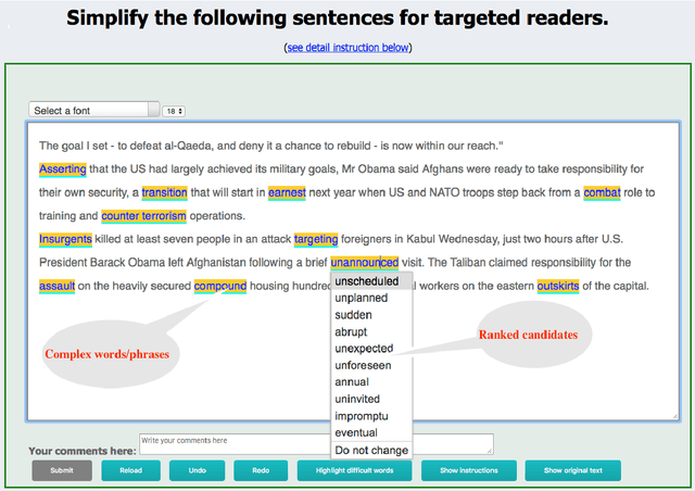 Figure 1 for Par4Sim -- Adaptive Paraphrasing for Text Simplification