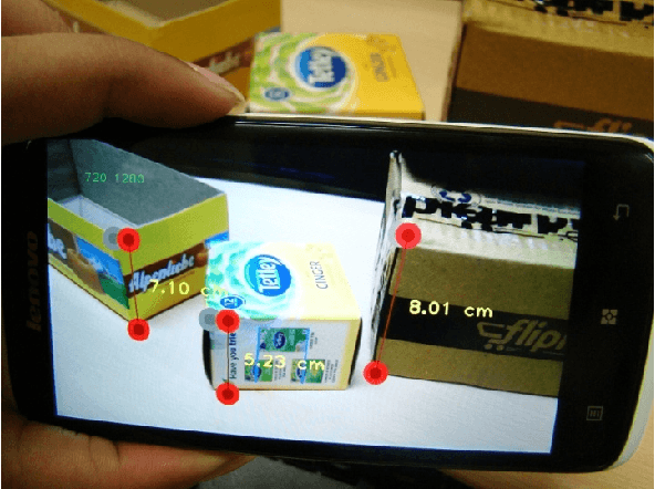 Figure 1 for DimensionApp : android app to estimate object dimensions