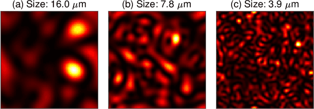 Figure 3 for Superresolution photoacoustic tomography using random speckle illumination and second order moments