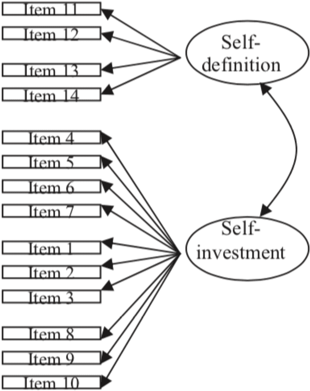 Figure 1 for Confirmatory Factor Analysis -- A Case study