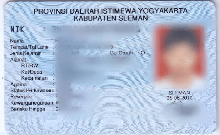 Figure 1 for Indonesian ID Card Extractor Using Optical Character Recognition and Natural Language Post-Processing