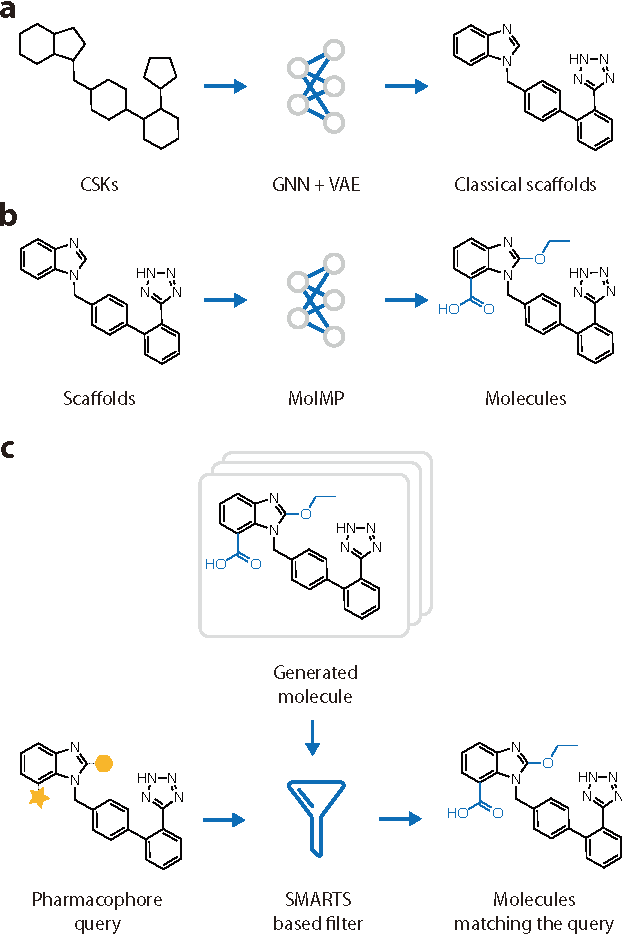 Figure 3 for DeepScaffold: a comprehensive tool for scaffold-based de novo drug discovery using deep learning