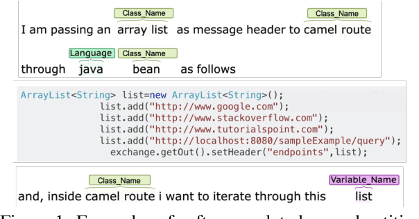 Figure 1 for Code and Named Entity Recognition in StackOverflow