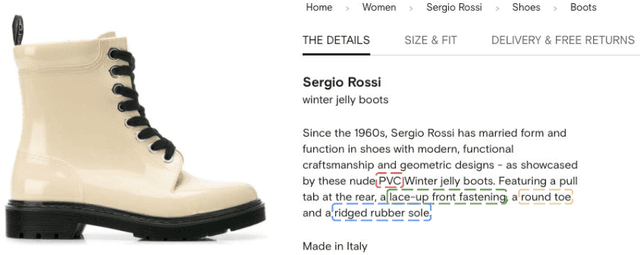 Figure 1 for Enriching a Fashion Knowledge Graph from Product Textual Descriptions