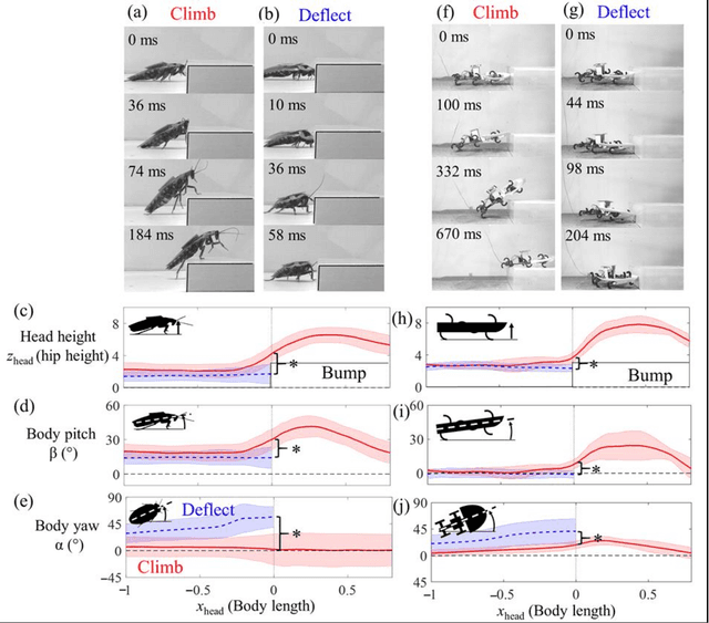 Figure 4 for Body-terrain interaction affects large bump traversal of insects and legged robots