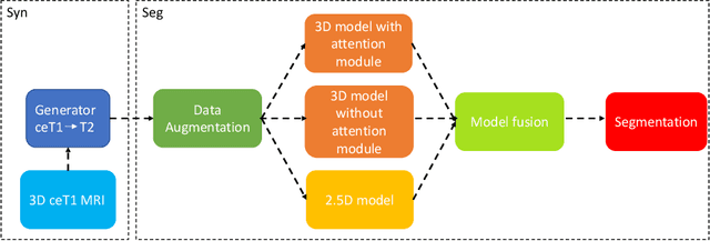 Figure 1 for Unsupervised Cross-Modality Domain Adaptation for Segmenting Vestibular Schwannoma and Cochlea with Data Augmentation and Model Ensemble