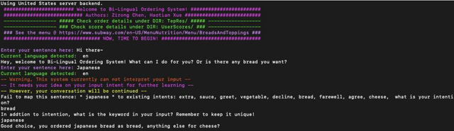 Figure 4 for Bil-DOS: A Bi-lingual Dialogue Ordering System