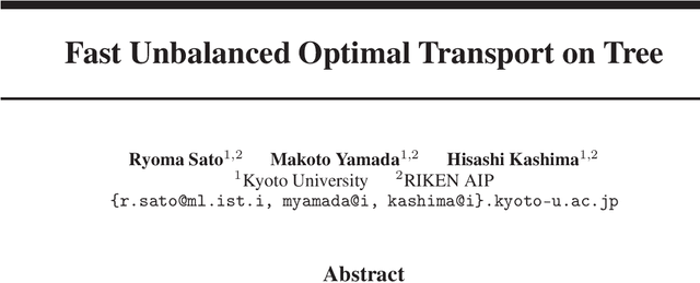 Figure 1 for Fast Unbalanced Optimal Transport on Tree