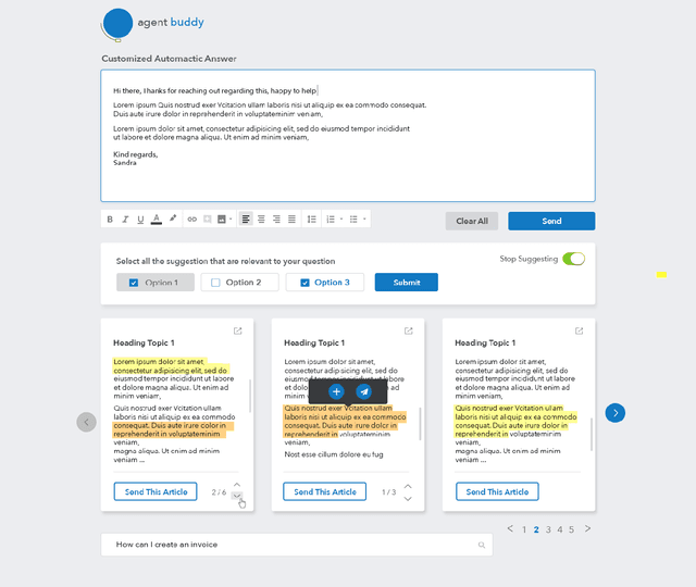 Figure 2 for AgentBuddy: A Contextual Bandit based Decision Support System for Customer Support Agents