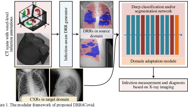 Figure 1 for DRR4Covid: Learning Automated COVID-19 Infection Segmentation from Digitally Reconstructed Radiographs