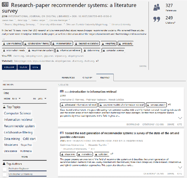 Figure 3 for A Scalable Hybrid Research Paper Recommender System for Microsoft Academic