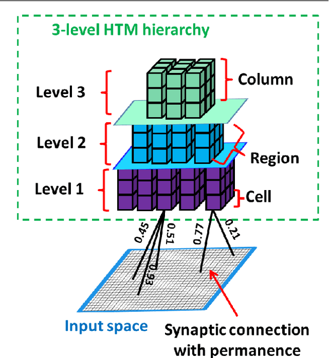 Figure 1 for Feature extraction without learning in an analog Spatial Pooler memristive-CMOS circuit design of Hierarchical Temporal Memory