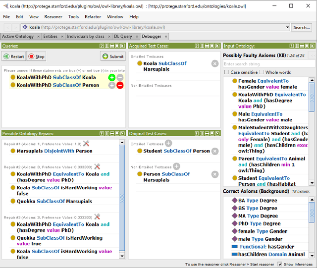 Figure 1 for Are Query-Based Ontology Debuggers Really Helping Knowledge Engineers?