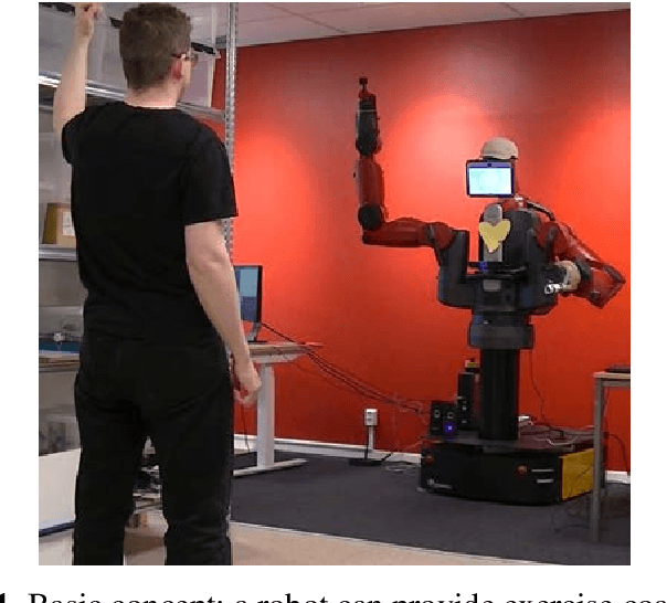 Figure 1 for Exercising with an "Iron Man": Design for a Robot Exercise Coach for Persons with Dementia