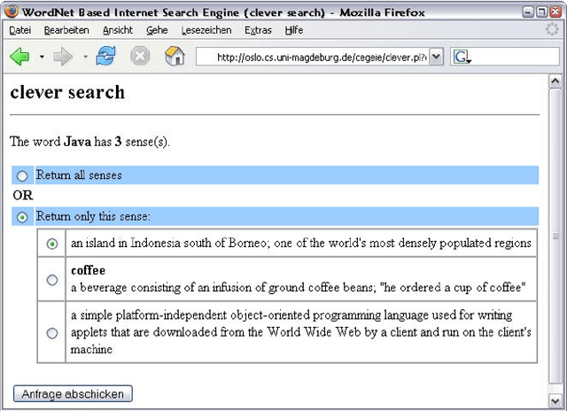 Figure 1 for Clever Search: A WordNet Based Wrapper for Internet Search Engines