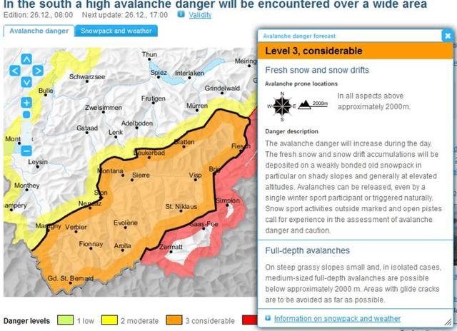 Figure 1 for Evaluating the fully automatic multi-language translation of the Swiss avalanche bulletin