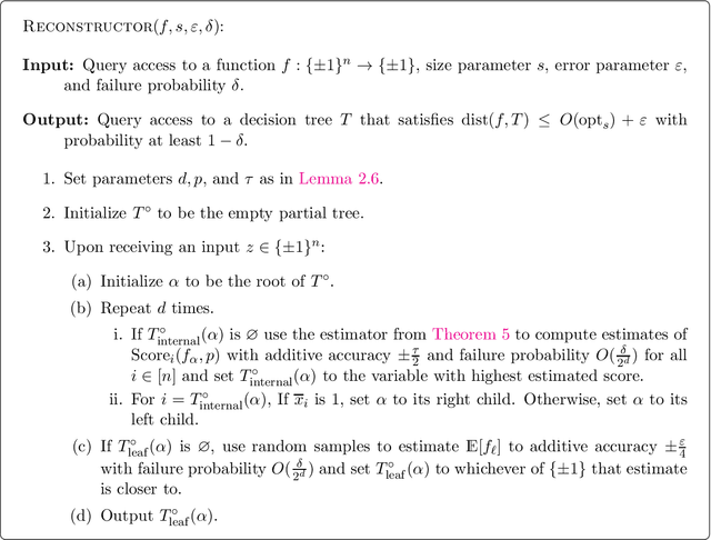 Figure 2 for Testing and reconstruction via decision trees