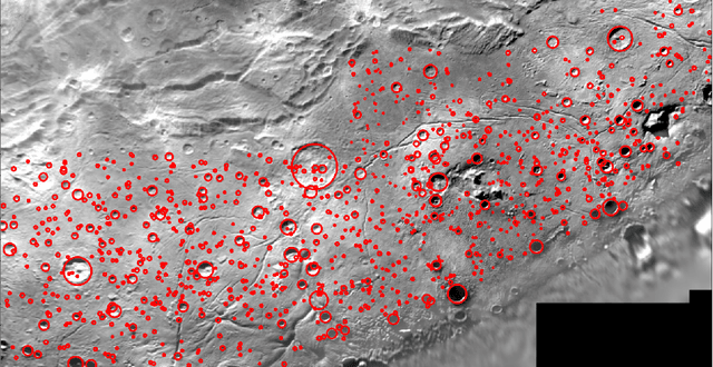 Figure 2 for A machine-generated catalogue of Charon's craters and implications for the Kuiper belt