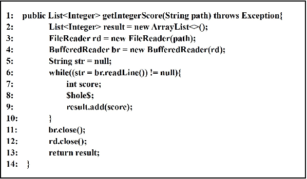 Figure 3 for Holistic Combination of Structural and Textual Code Information for Context based API Recommendation