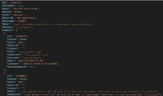 Figure 4 for PerCQA: Persian Community Question Answering Dataset