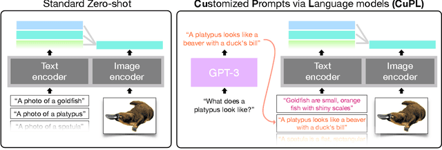 Figure 1 for What does a platypus look like? Generating customized prompts for zero-shot image classification