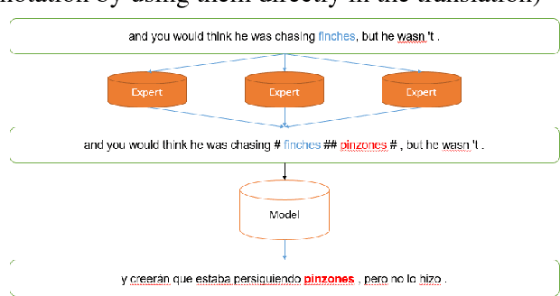 Figure 1 for Towards one-shot learning for rare-word translation with external experts