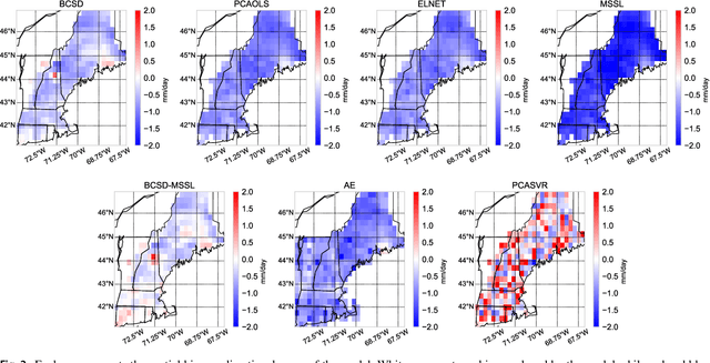 Figure 2 for Intercomparison of Machine Learning Methods for Statistical Downscaling: The Case of Daily and Extreme Precipitation
