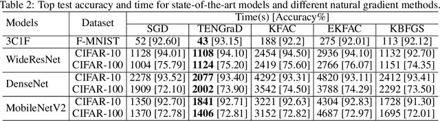 Figure 4 for TENGraD: Time-Efficient Natural Gradient Descent with Exact Fisher-Block Inversion