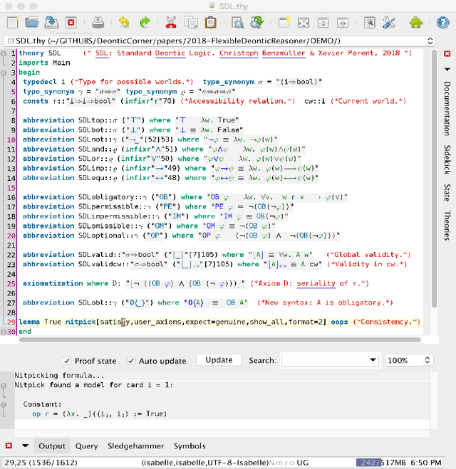 Figure 1 for First Experiments with a Flexible Infrastructure for Normative Reasoning