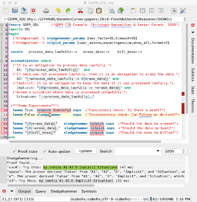 Figure 3 for First Experiments with a Flexible Infrastructure for Normative Reasoning