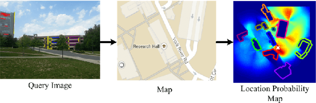 Figure 1 for Semantic Image Based Geolocation Given a Map