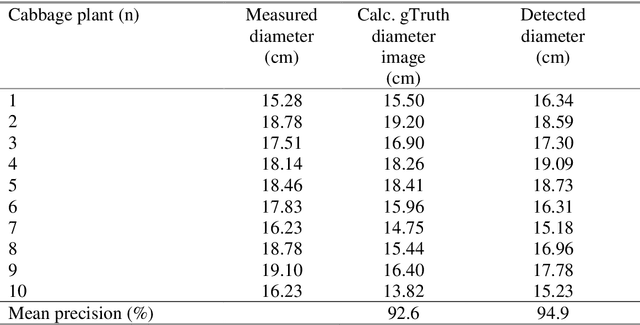 Figure 2 for Volume and leaf area calculation of cabbage with a neural network-based instance segmentation