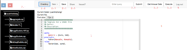 Figure 1 for An Online Development Environment for Answer Set Programming