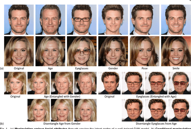 Figure 1 for InterFaceGAN: Interpreting the Disentangled Face Representation Learned by GANs