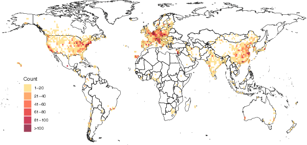 Figure 1 for Predicting Global Variations in Outdoor PM2.5 Concentrations using Satellite Images and Deep Convolutional Neural Networks