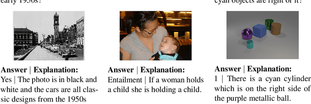 Figure 1 for CLEVR-X: A Visual Reasoning Dataset for Natural Language Explanations